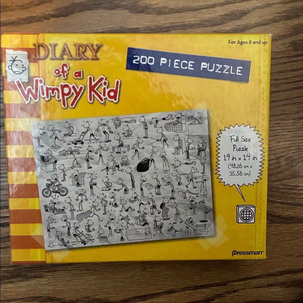 Diary of a Wimpy Kid 200 Piece Puzzle - Yellow